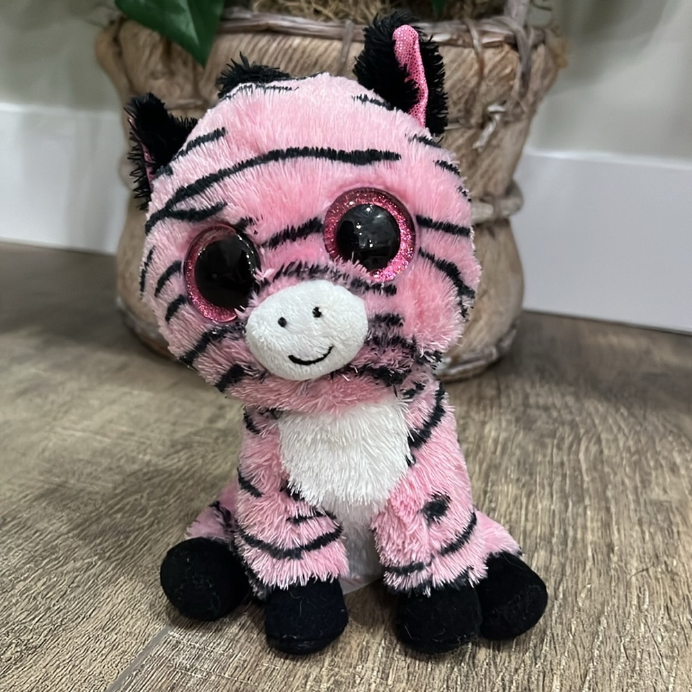 Ty Beanie Boos - ZOEY the Pink & Black Zebra